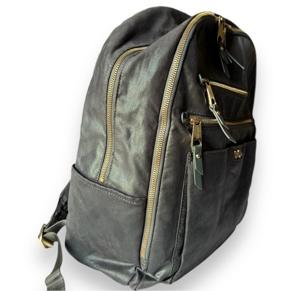 Kipling Gilded Metallic Green Tina Backpack - Picture 2 of 13